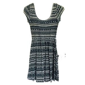Short Sleeve Tribal Print Dress